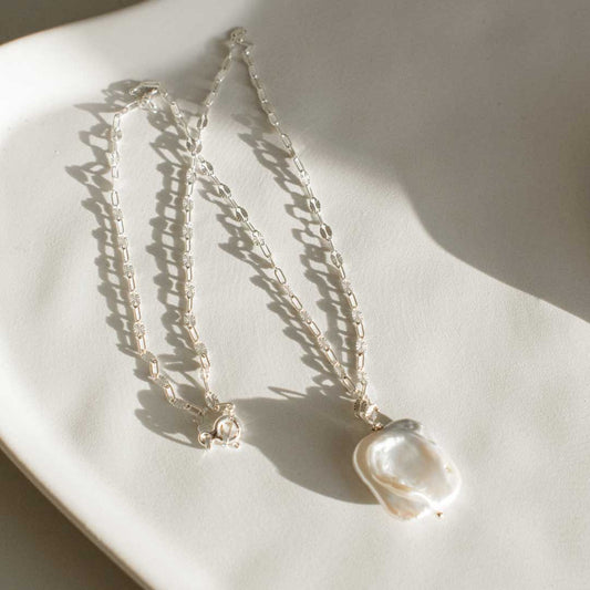 Pearl Pendant on Sterling Silver Chain