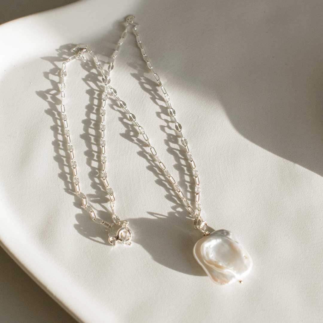 Pearl Pendant on Sterling Silver Chain