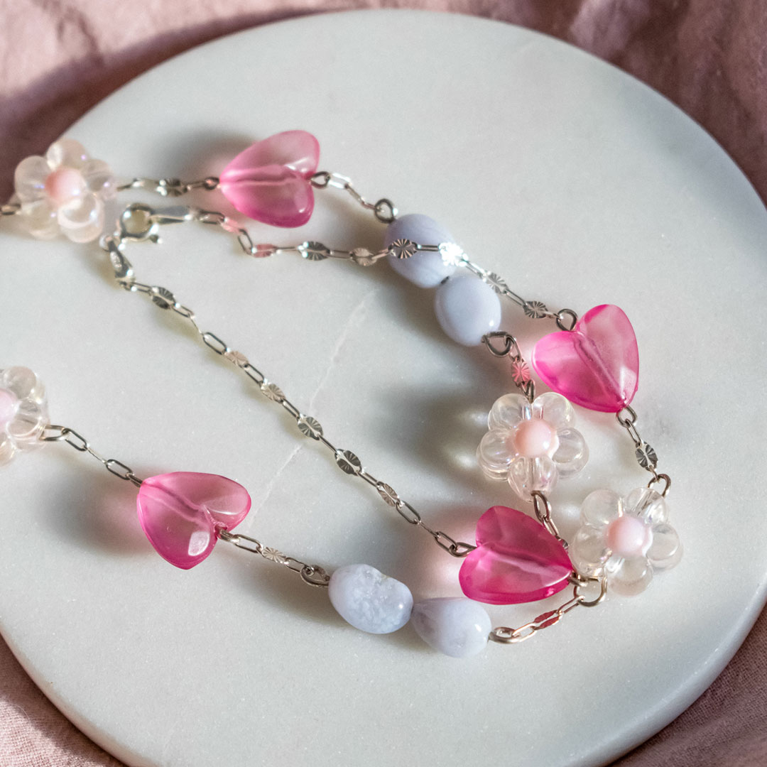 Gemstone Bloom Beaded Necklace | Made in Estonia 🇪🇪