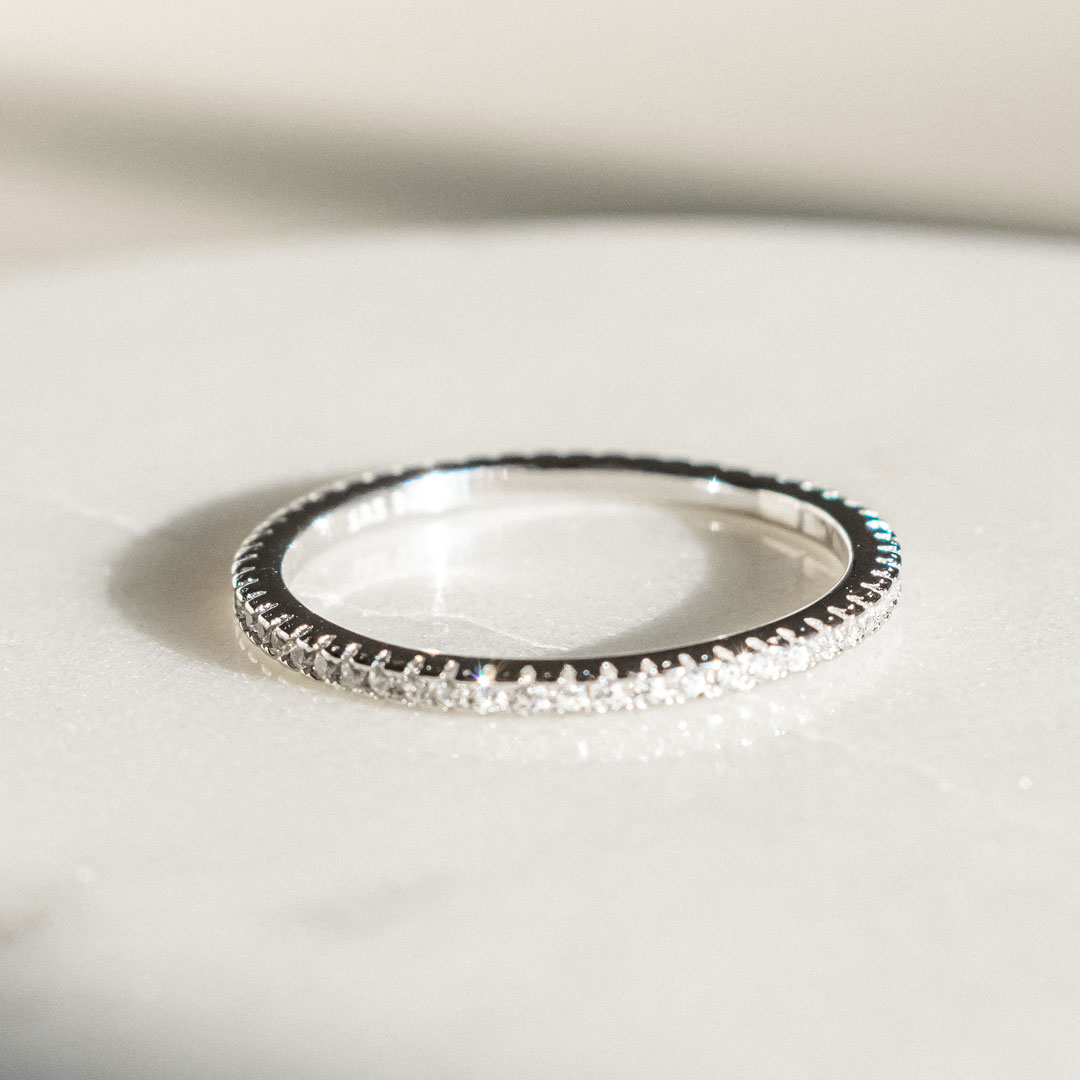 Full Pave Sparkly Skinny Ring