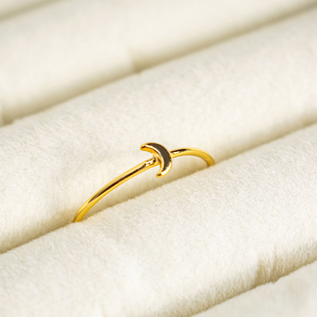 925 Sterling Silver Moon Ring
