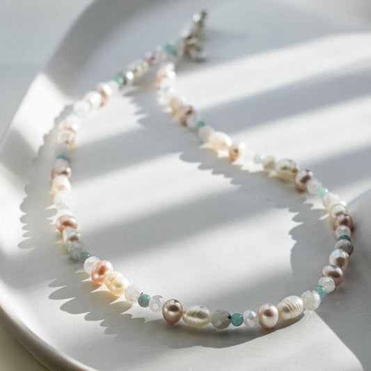 Moonstone Beaded Necklace | Made in Estonia 🇪🇪