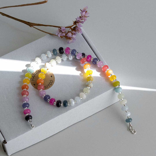 Colorful Gemstone Beaded Necklace | Made in Estonia 🇪🇪