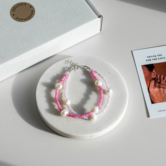 Double-strand Bracelet with Pearls | Made in Estonia 🇪🇪