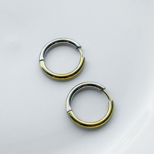 Bicolor Hoop Earrings