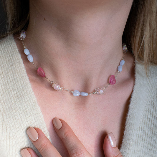 Gemstone Bloom Beaded Necklace | Made in Estonia 🇪🇪