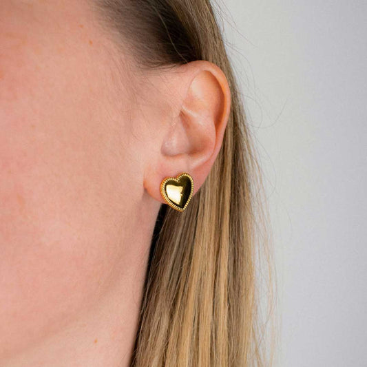 Vintage Heart Studs