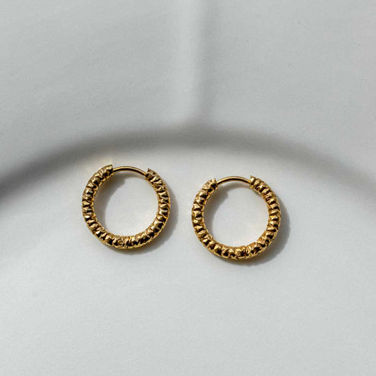 Textured Hoop Earrings