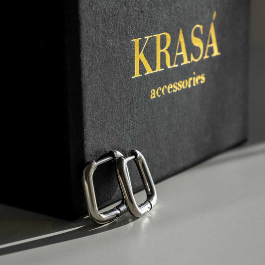 Small Metal Color Rectangular Hoops