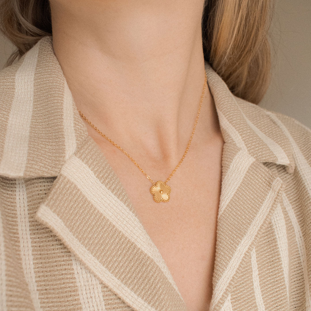 Gold-plated Clover Necklace