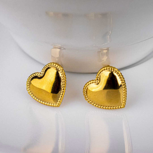 Vintage Heart Studs