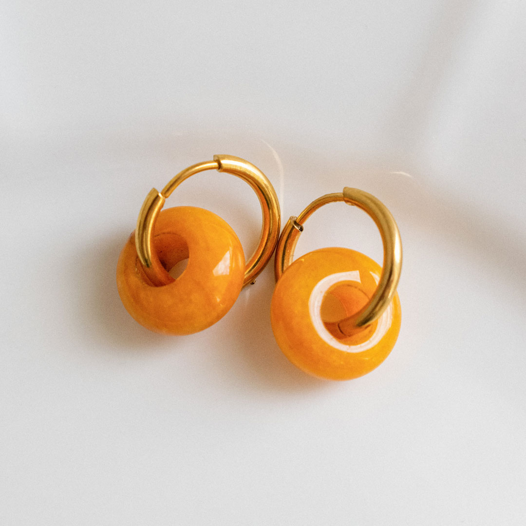 Donut Bead Hoops