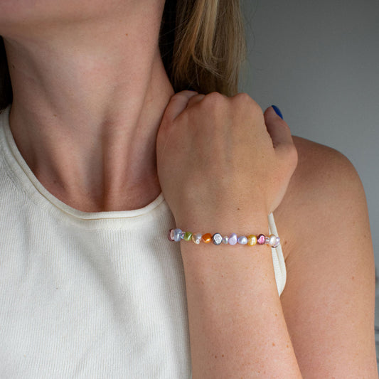 Multicolored Pearl Beaded Bracelet | Made in Estonia 🇪🇪