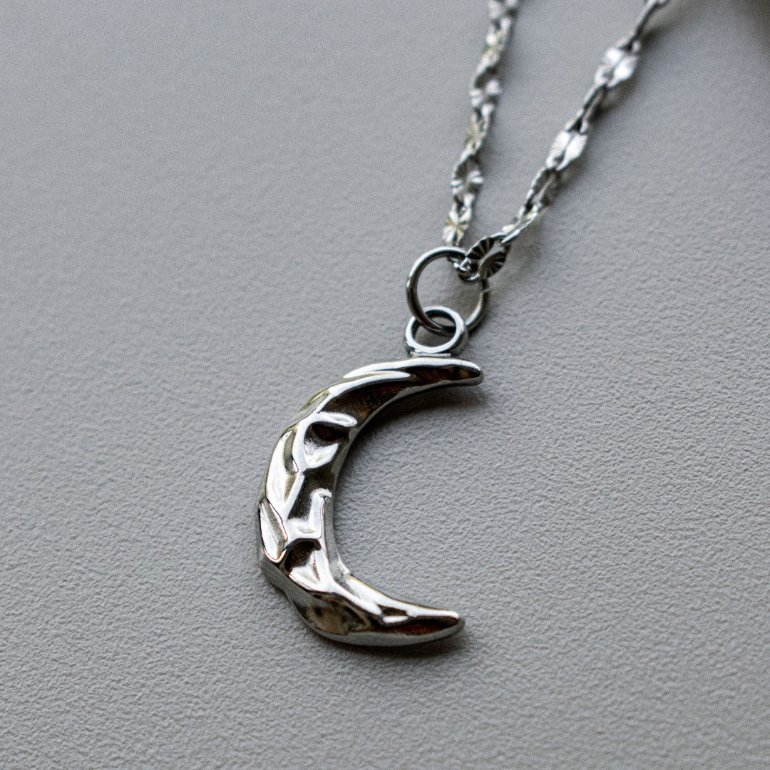Stainless Steel Moon Necklace