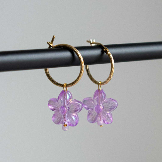 Flower Bloom Hoop Earrings