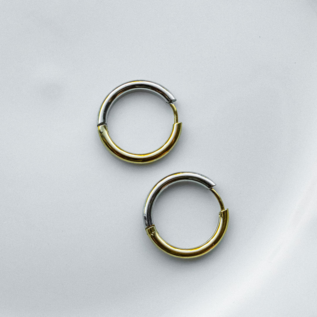 Bicolor Hoop Earrings