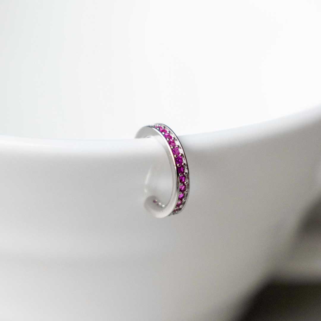 Серьга-каффа из серебра, без прокола
