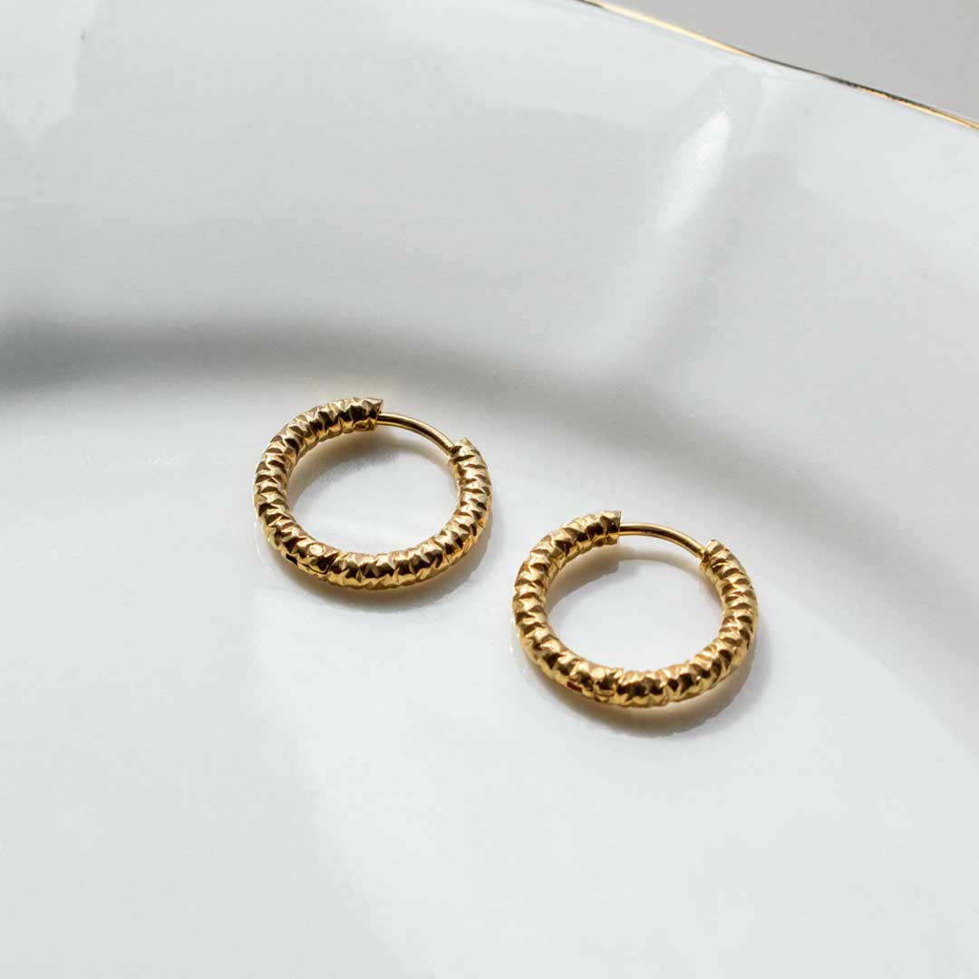 Textured Hoop Earrings