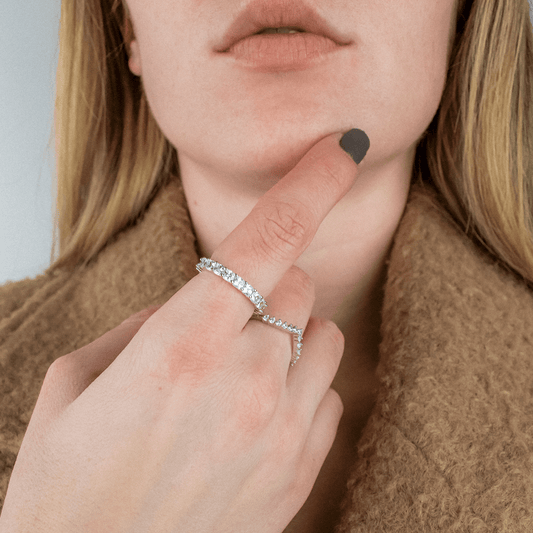 Sterling Silver Eternity Cubic Zircon Ring