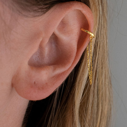 No-Piercing Ear Cuff with Chain