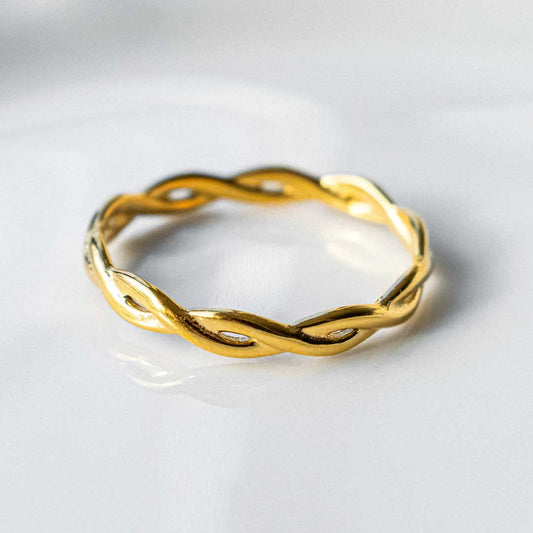 Stainless Steel Braided Ring