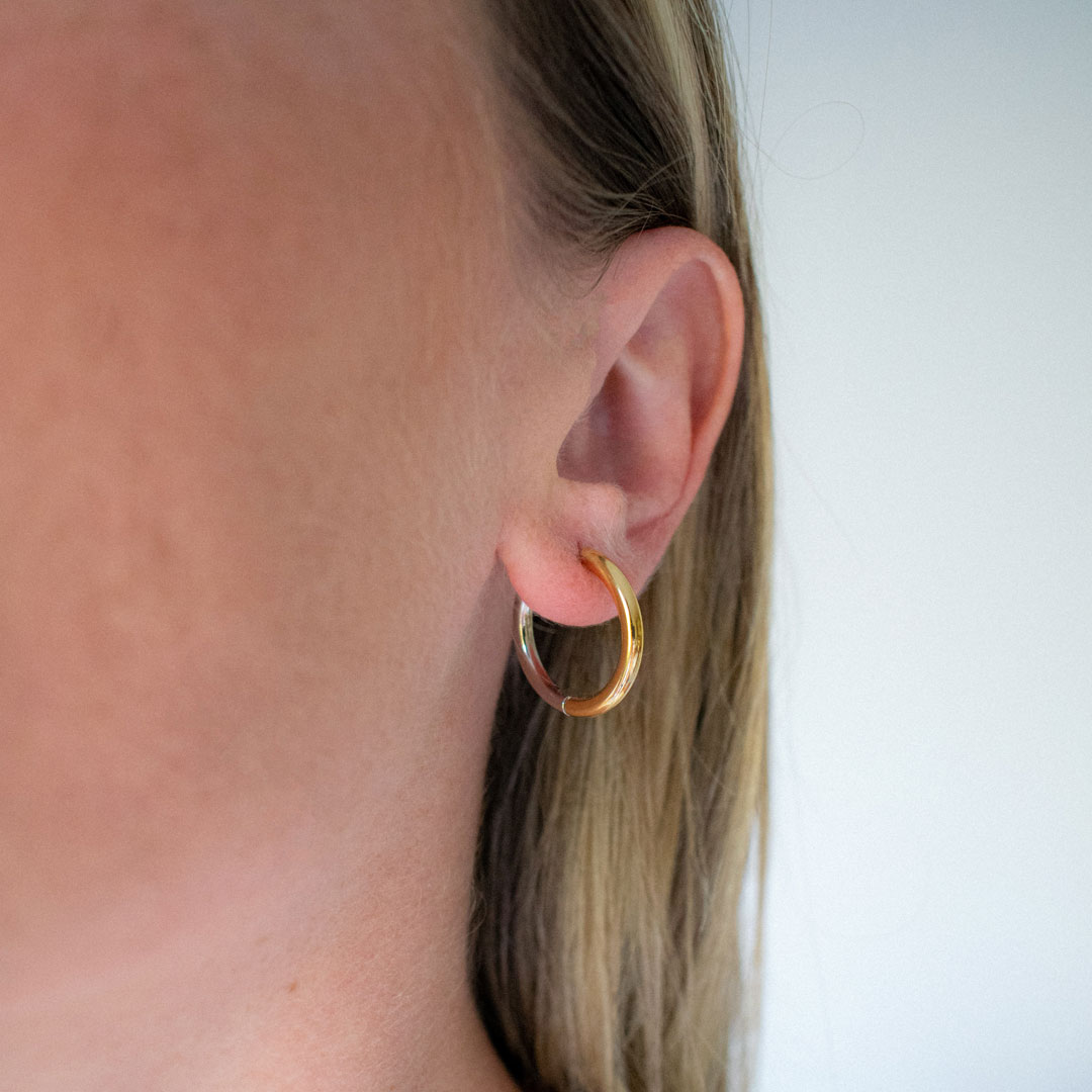Bicolor Hoop Earrings