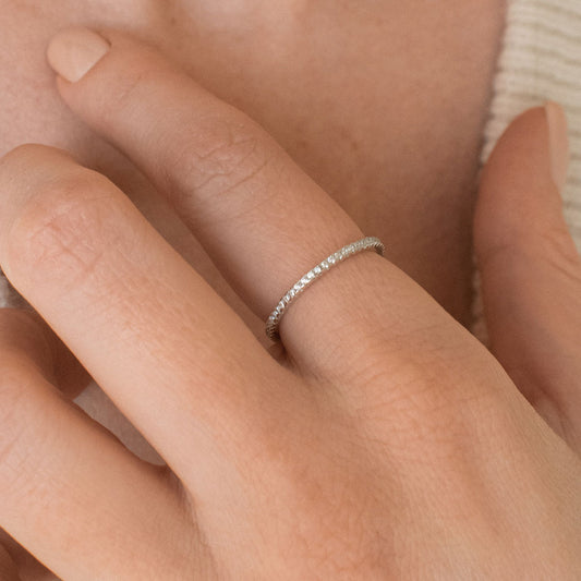 Full Pave Sparkly Skinny Ring