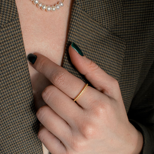 Full Pave Sparkly Skinny Ring