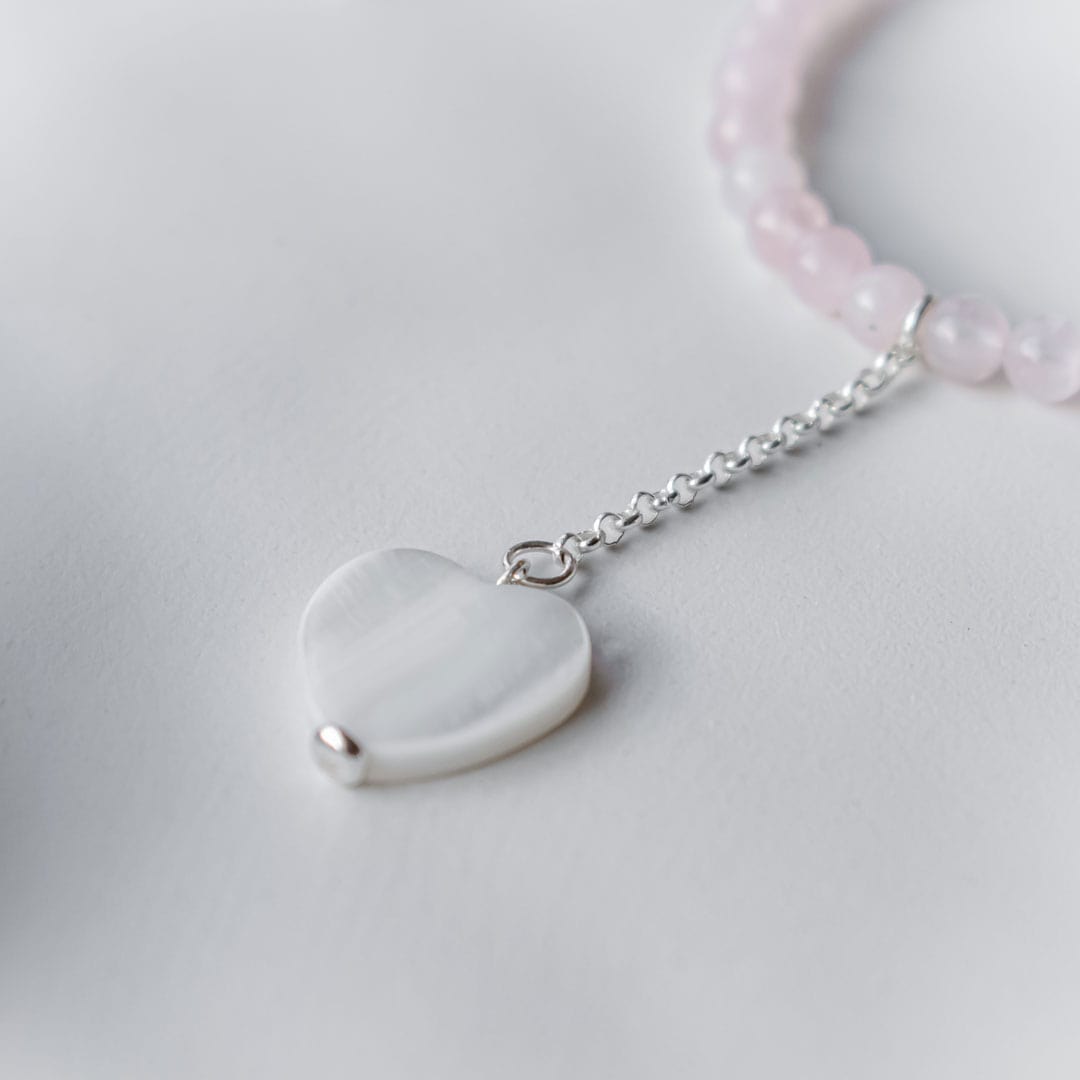 Gemstone Heart Charm Necklace