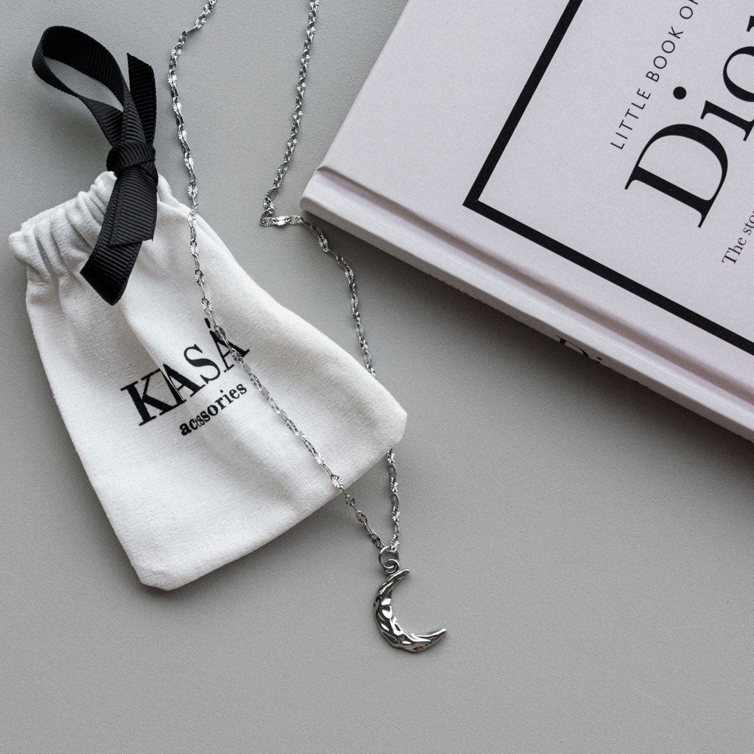 Stainless Steel Moon Necklace