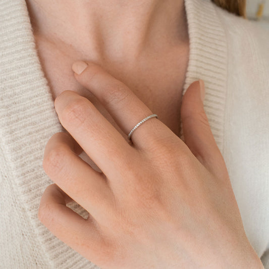 Full Pave Sparkly Skinny Ring