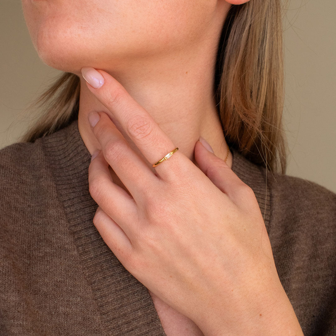 Baguette Zircon Ring