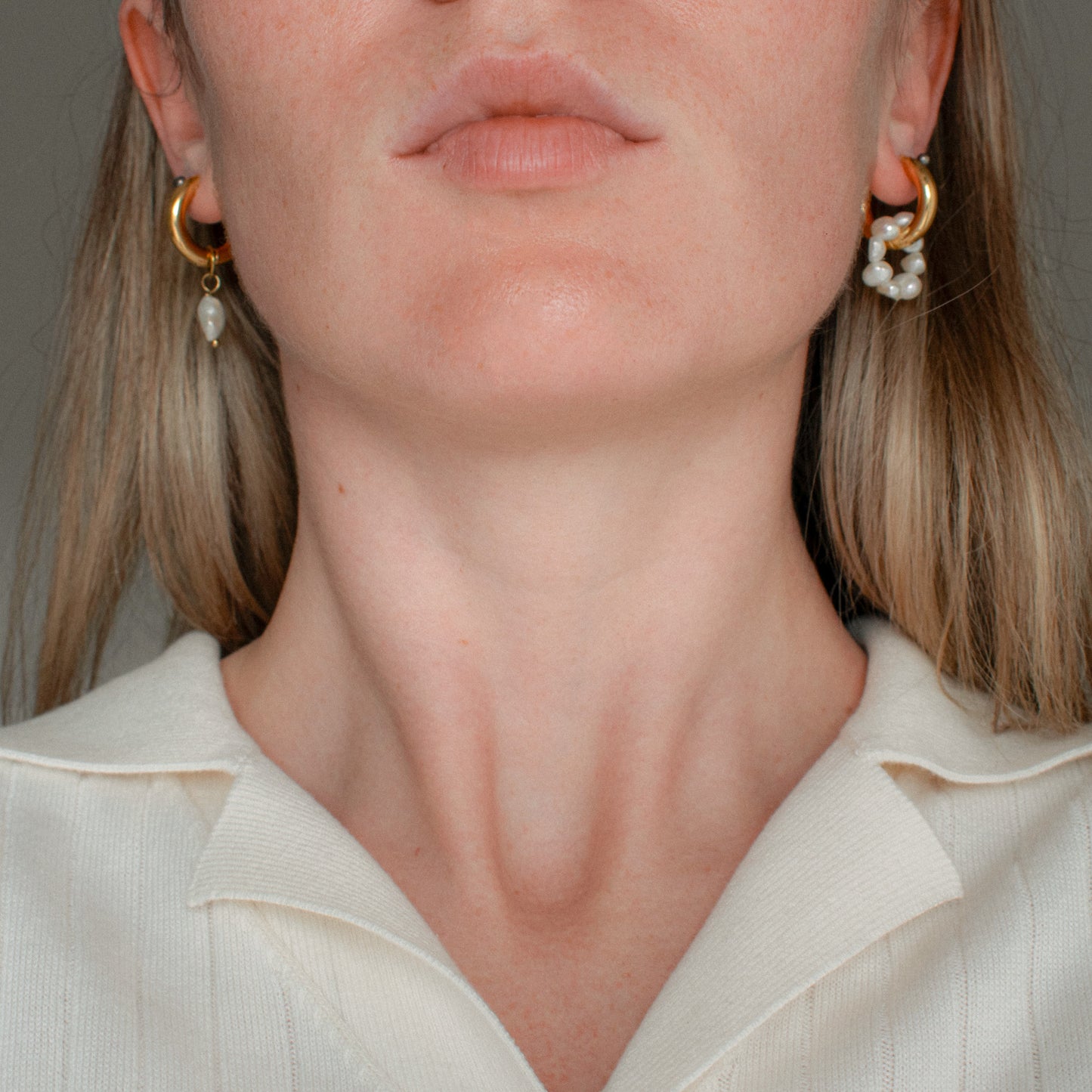 Asymmetric Pearl Hoops