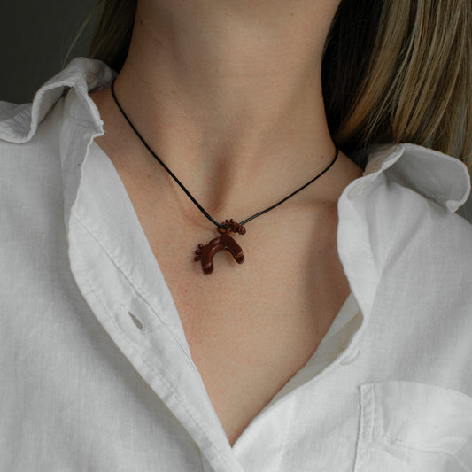 Horse Pendant Long Necklace