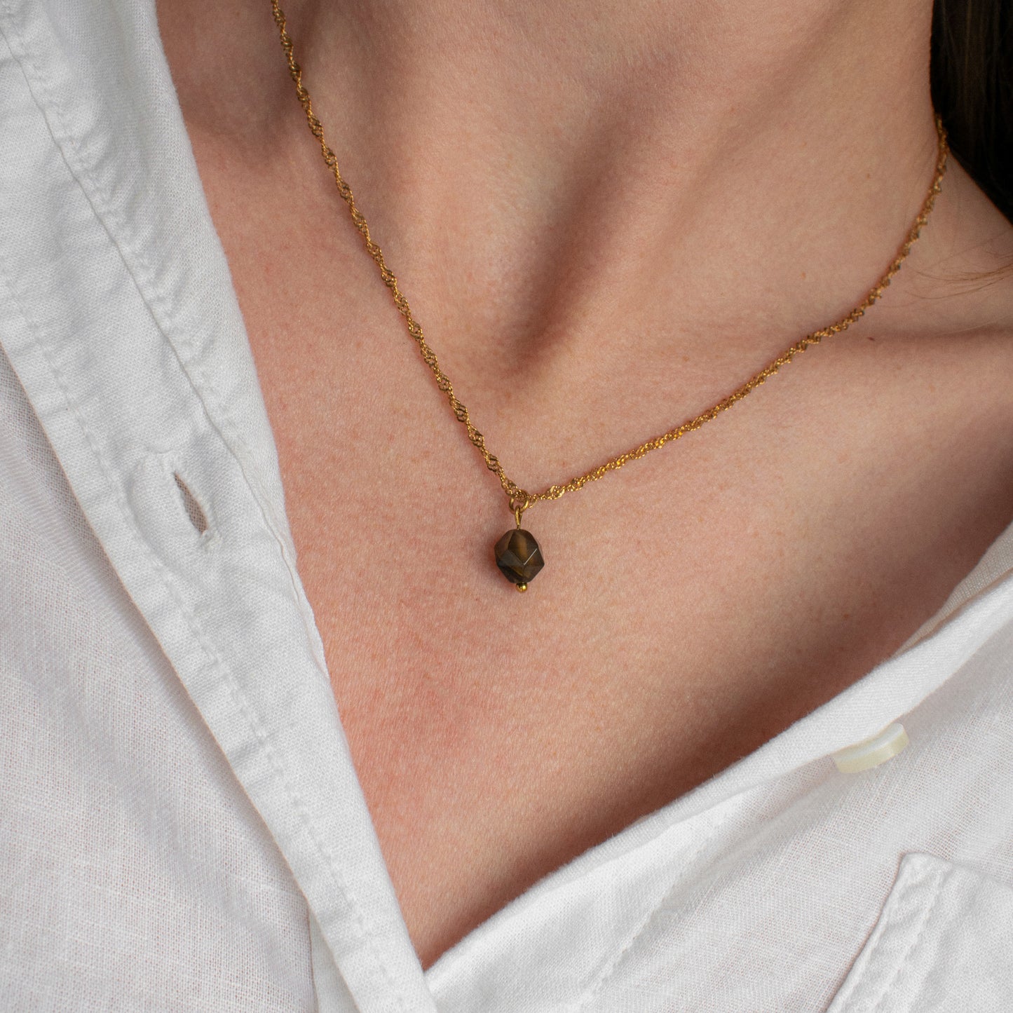 Hexagonal Agate Necklace