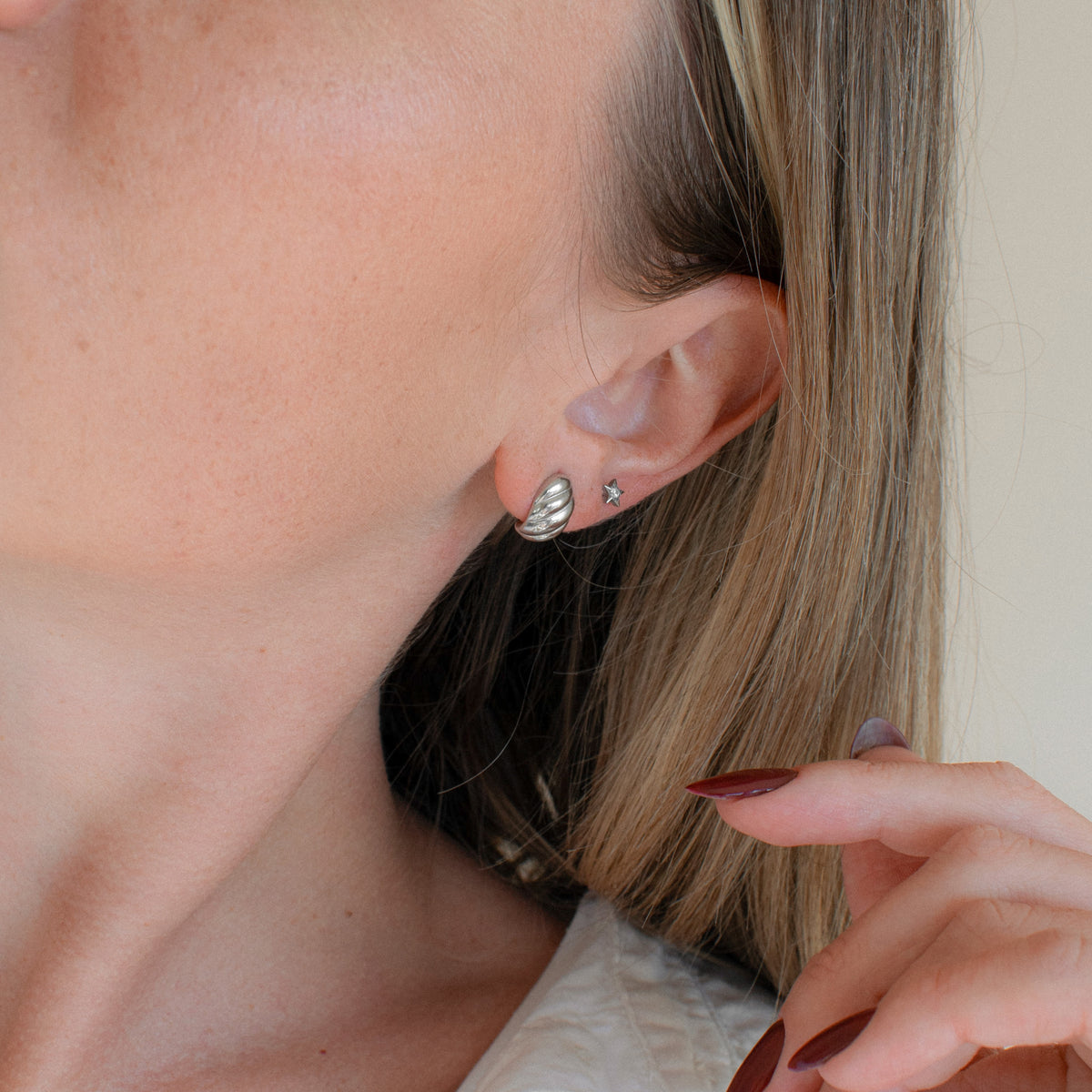 Croissant Dome Earrings