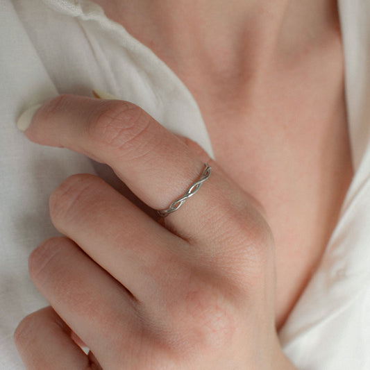 Stainless Steel Braided Ring