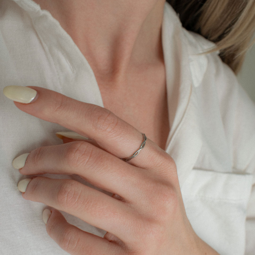 Stainless Steel Braided Ring