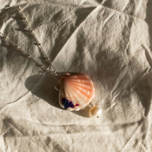 Цепь из серебра с подвеской "Ракушка"