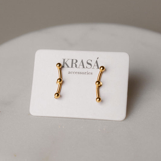 Sterling Silver Curved Arc Studs