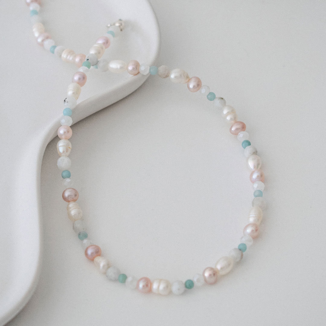 Moonstone Beaded Necklace | Made in Estonia 🇪🇪