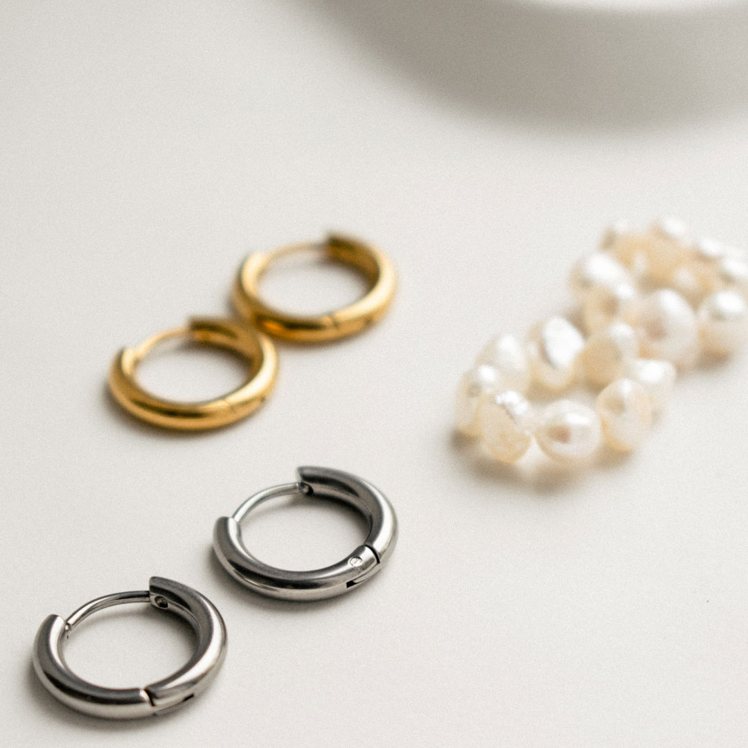 Pearl Ring Pendant Hoops