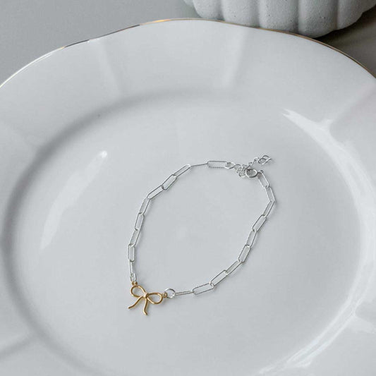 Bicolor Bow Bracelet
