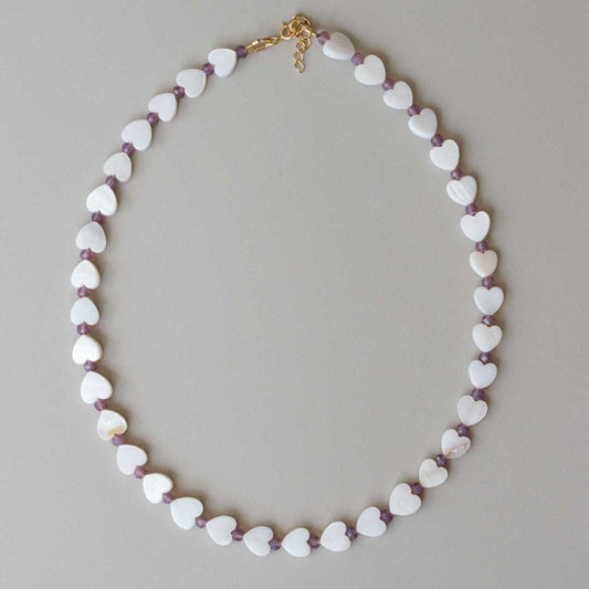 Heart Pearl Beaded Necklace | Made in Estonia 🇪🇪