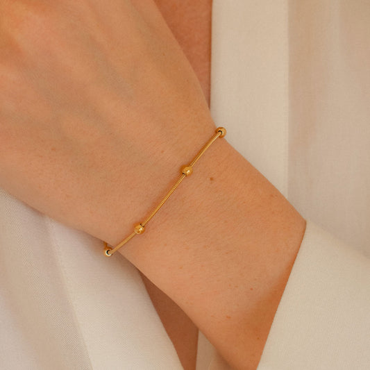 Gold Bead Bracelet