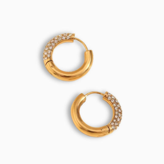 Zircon Hoop Earrings