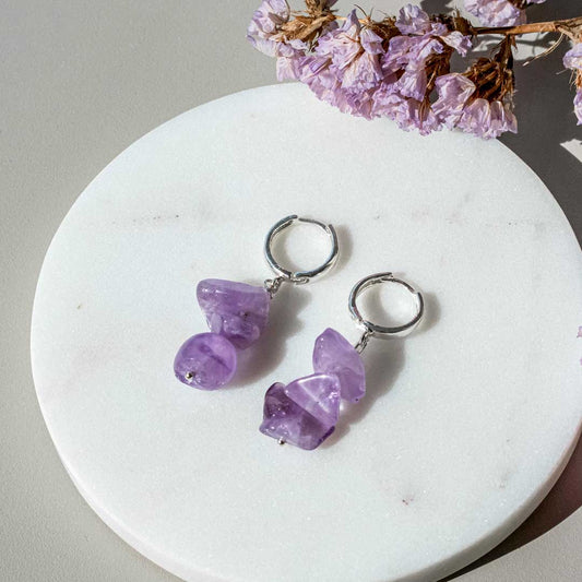 Amethyst Drop Earrings | Made in Estonia 🇪🇪