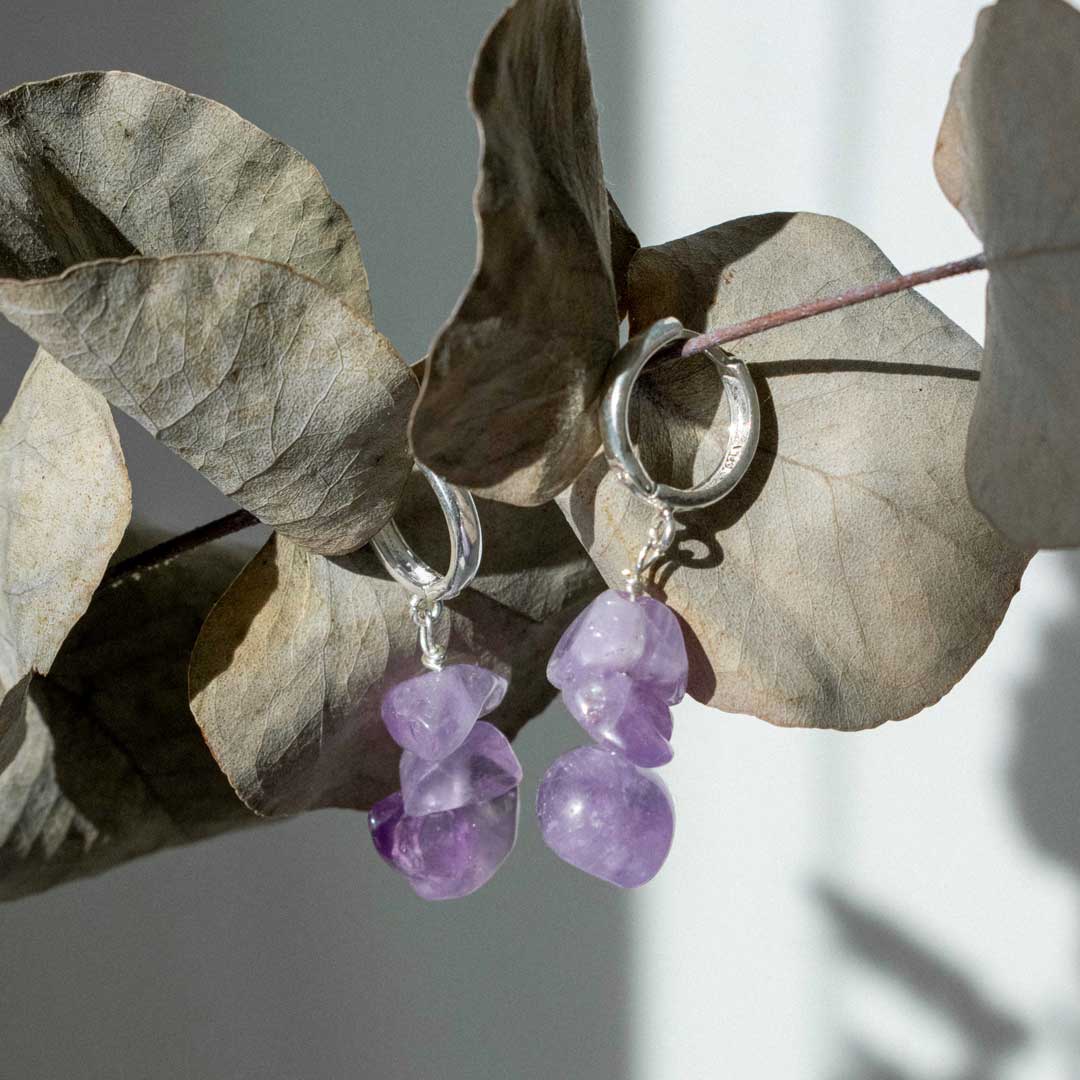 Amethyst Drop Earrings | Made in Estonia 🇪🇪