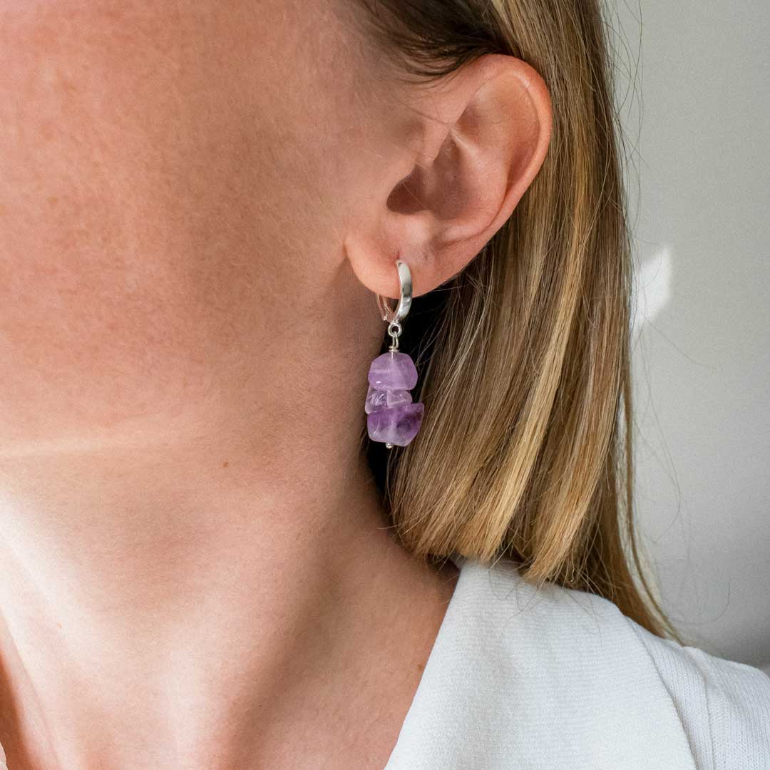 Amethyst Drop Earrings | Made in Estonia 🇪🇪