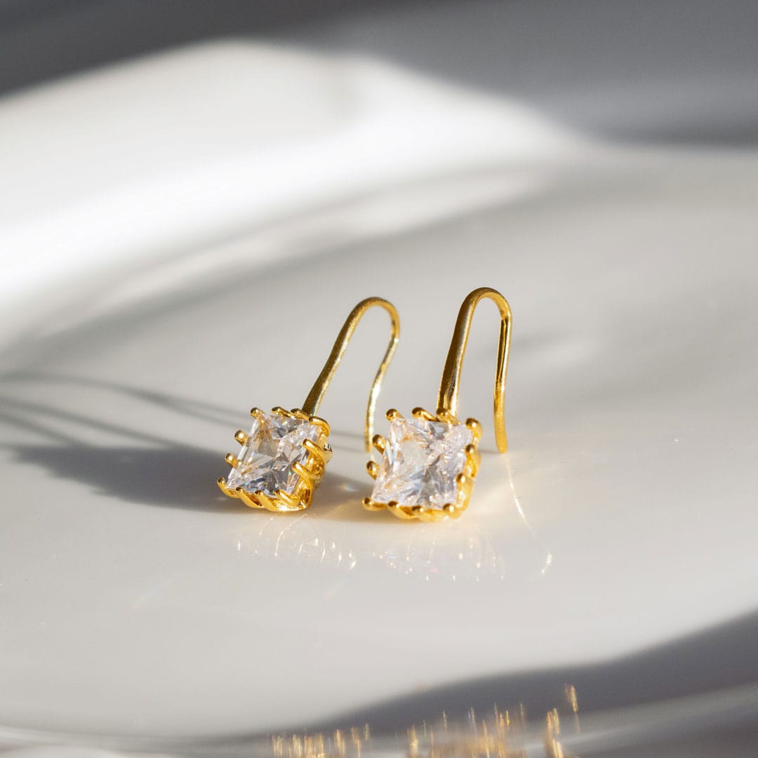 Lux Crystal Hook Earrings